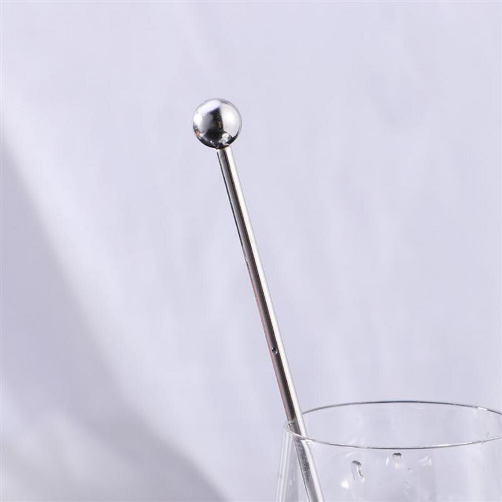 5Pcs 19Cm Roerstokjes Herbruikbare Lange Handvat Rvs Cocktail Paddle Drink Stirrers Voor Kantoor