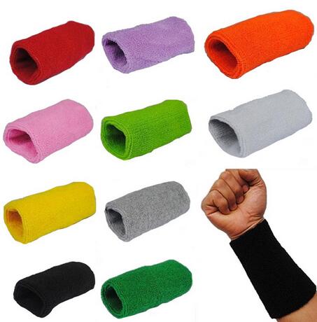 15cm Cotton Unisex Sport Sweatband Wristband Wrist Protector Running Badminton Basketball Brace Terry Cloth Sweat Wrist Support