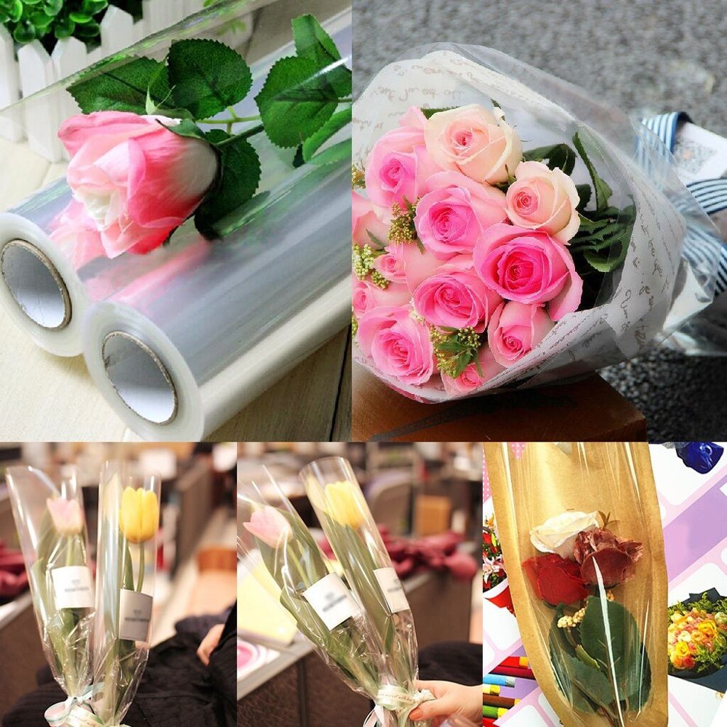 50cm*20m Transparent Cellophane Wrap Rolls Art Crafts Food Wrap Thicker