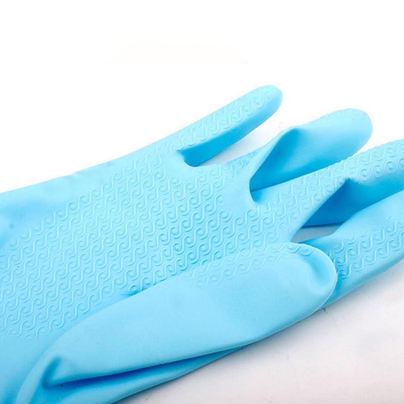 WomenGloves-guantes de goma para lavar platos, manoplas de limpieza duraderas para el hogar, manoplas florales de manga larga, Kit impermeable Q8Y6