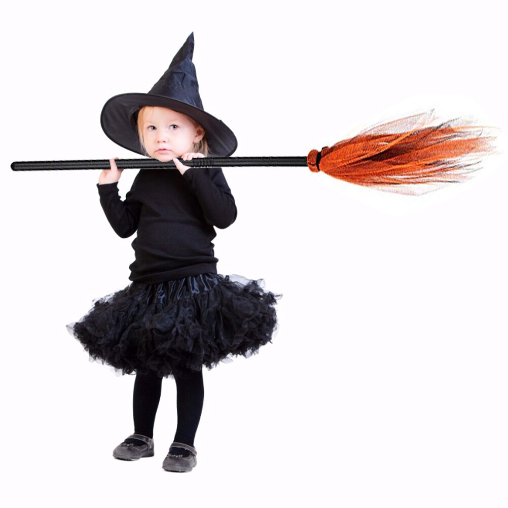 Til halloween heksekost plast kost rekvisitter til udklædningsfest halloween dekoration kost rekvisitter