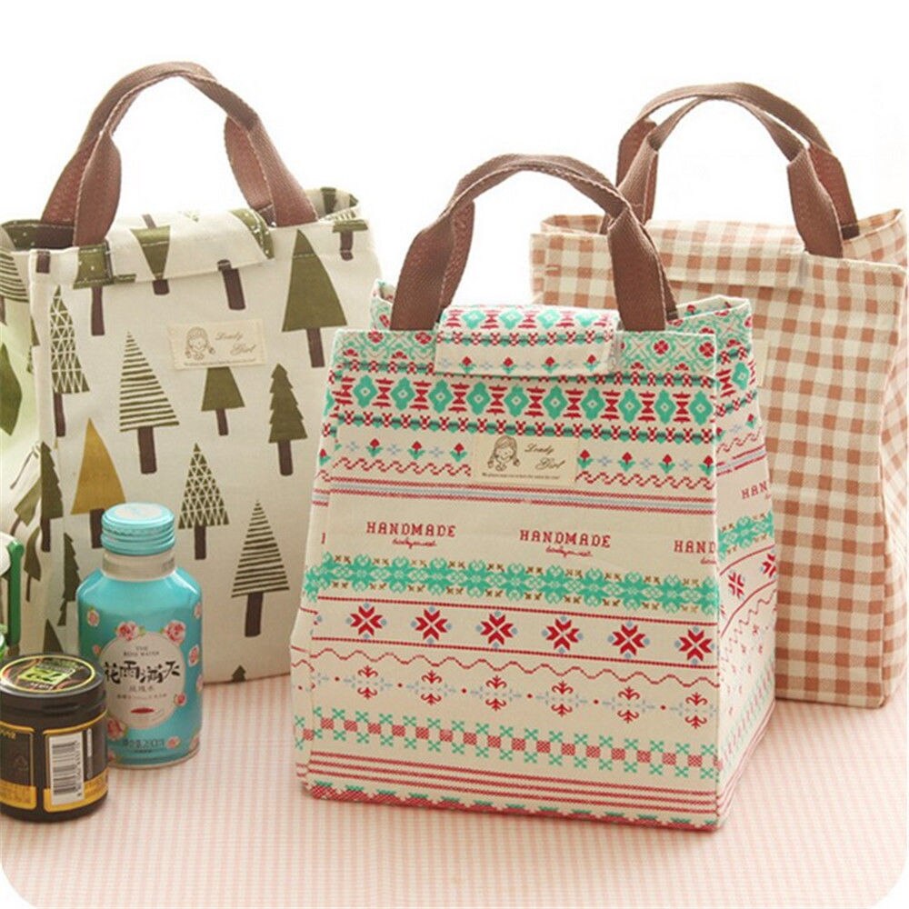 Portable Insulated Lunch Bag Fresh Cooler Snack Picnic Thermal Food Tote Carry Case Storage Bags