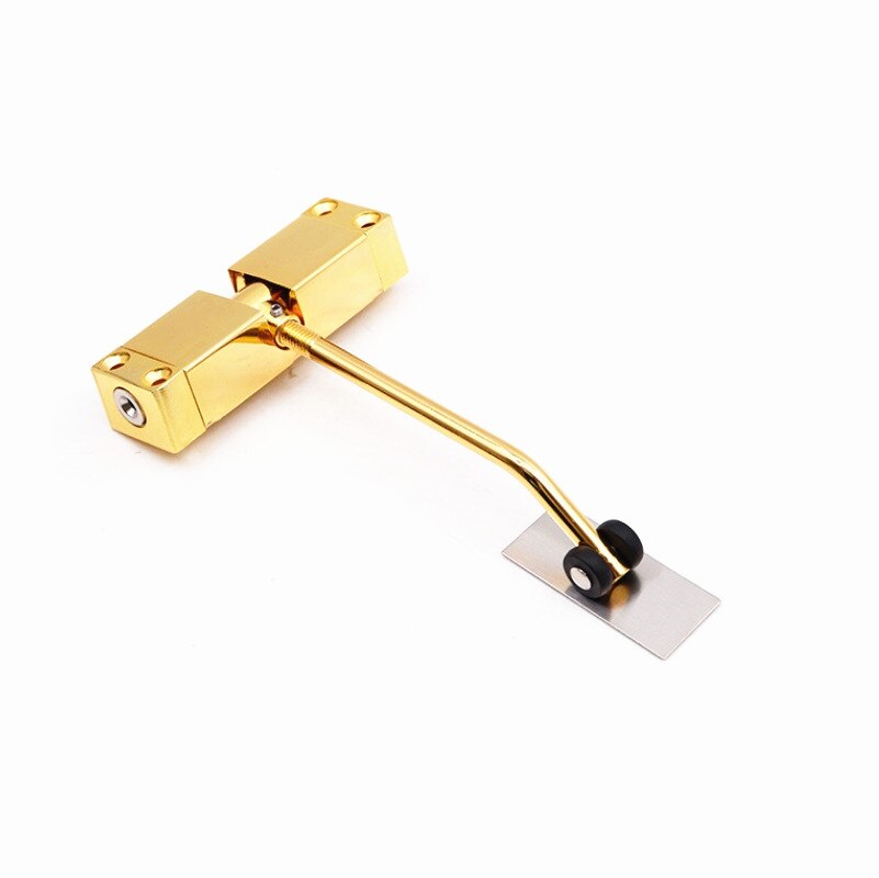 1PC Adjustable Surface Self Closing Automatic Door Closer Stainless Steel Door Closer for Home Office door 30kg: Gold