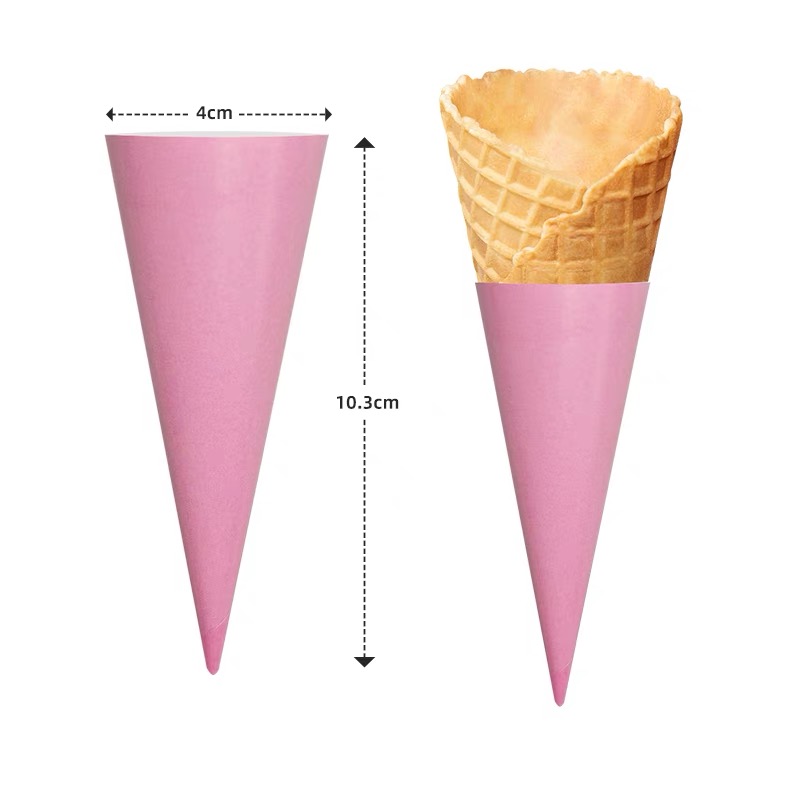 1000pcs Ice Cream Cone Holder Cover Paper Sleeve Cup for Wedding Birthday Party Supplies: MINT GREEN