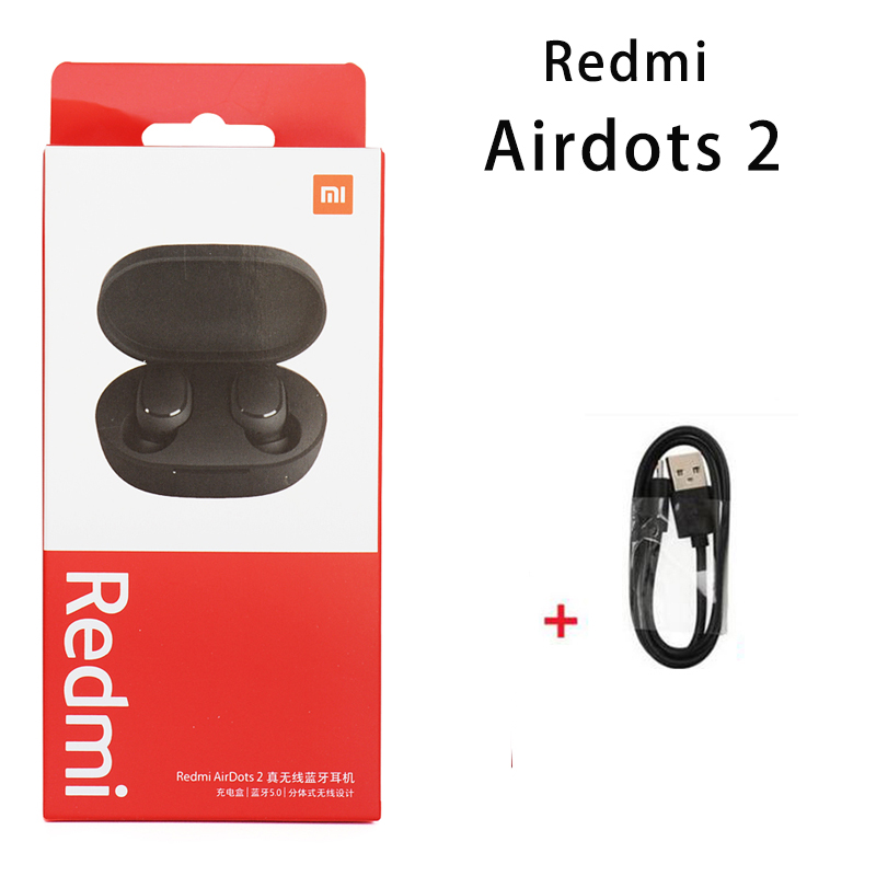 Xiaomi Redmi Airdots 2 Ohrhörer Wahre Drahtlose Kopfhörer Bluetooth 5,0 Headset Mit Mic Lade Kopfhörer In-Ohr stereo bass: Airdots 2 cable