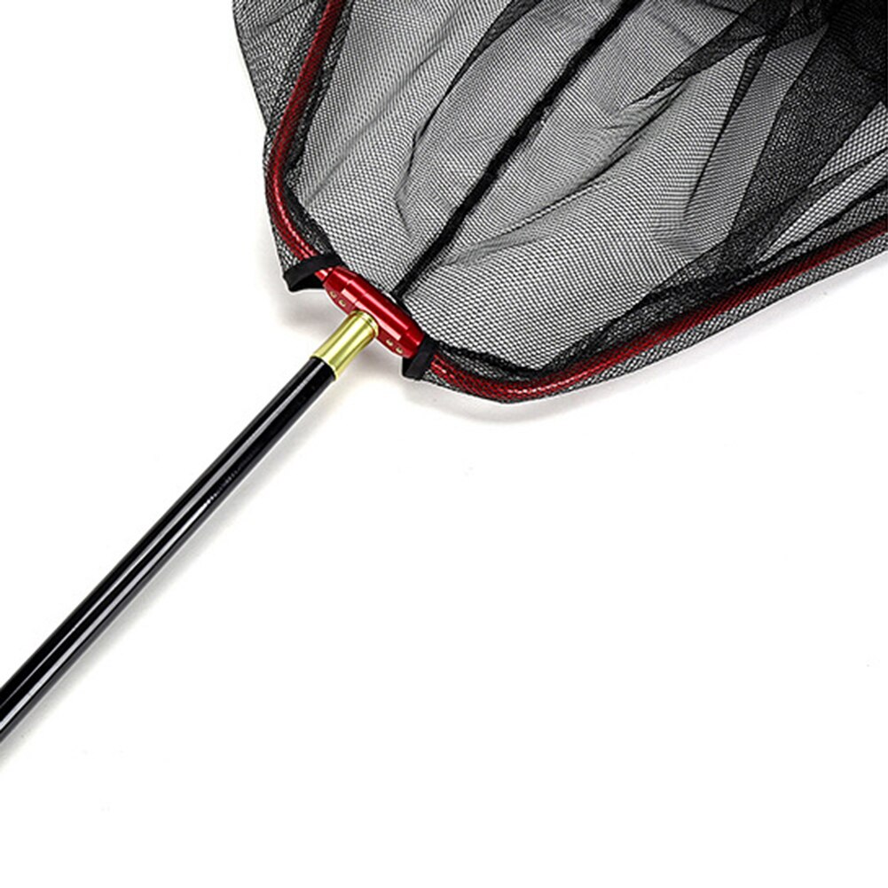 Foldable Triangle Fishing Net with Telescopic Rod Handle Raft Fishing Gear Deepened Net Bag Portable Heavy Small Mesh Drift Net