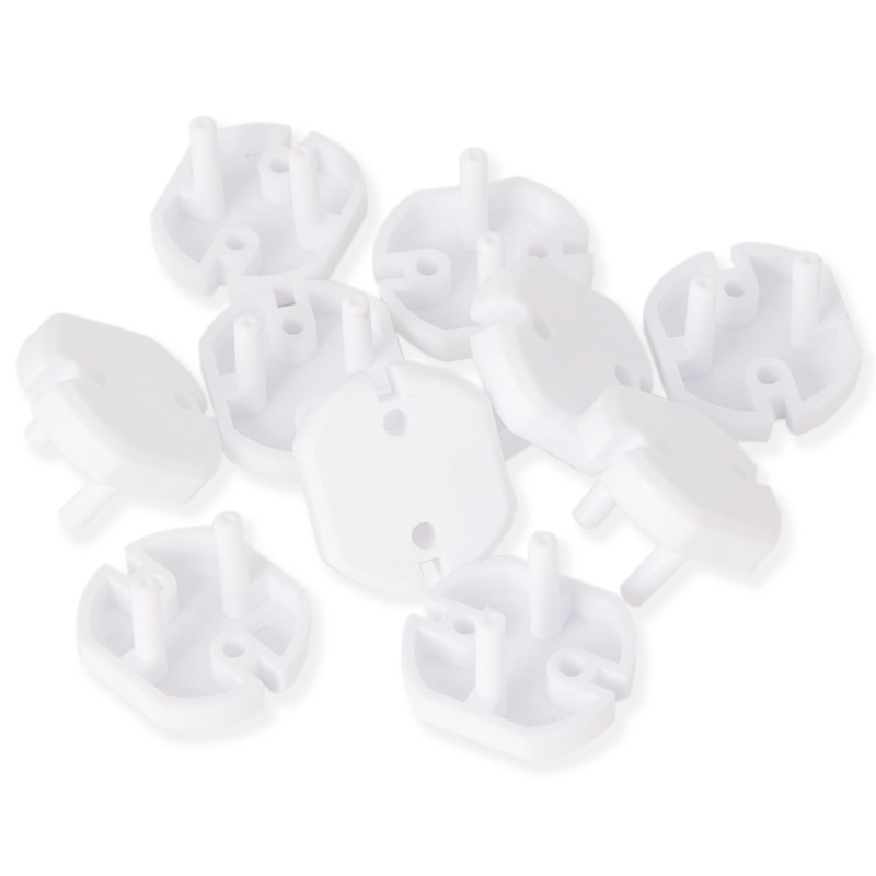 10Pcs EU Anti Electric Shock Plugs Protector Cover Cap Power Socket Electrical Outlet Baby Children Safety Guard Protection