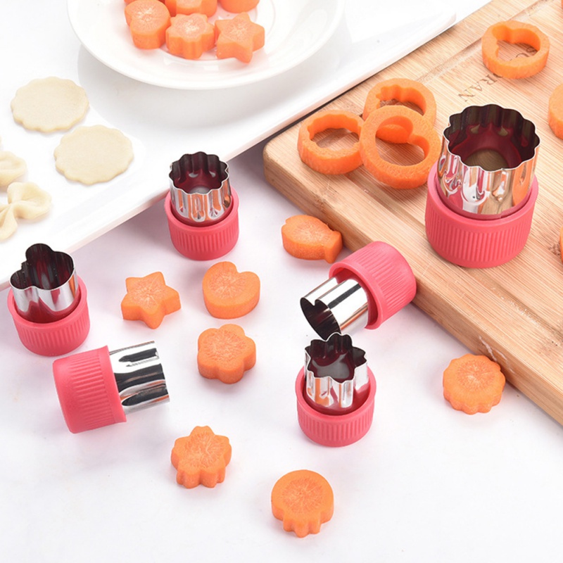 12 Pcs Cute Shaper Cutter Suitable for Fruit Vegetable Cookie Cake Mold Cutter Durable DIY Kitchen Baking Utensils