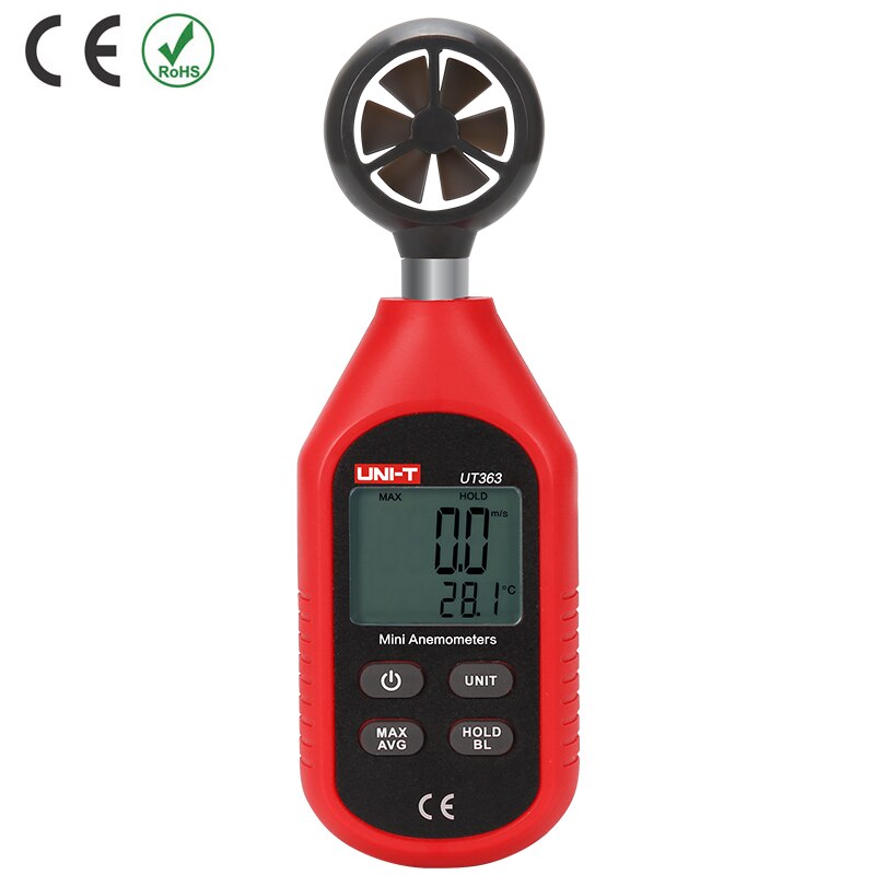 UNI-T UT363 UT363BTBluetooth Anemometer Temperature Tester Handheld Mini Digital Anemometer Outdoor Wind Meter: UT363