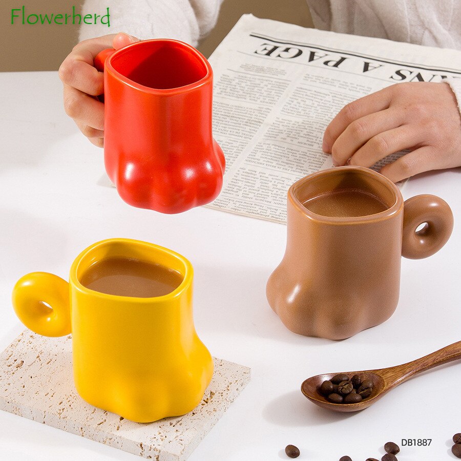 Kat Poot Keramische Mok Hoge-Waarde Koffie Beker Met Handvat Coffeeware Leuke Kat Klauw Keramische Koffie Mok thuis Water Cup