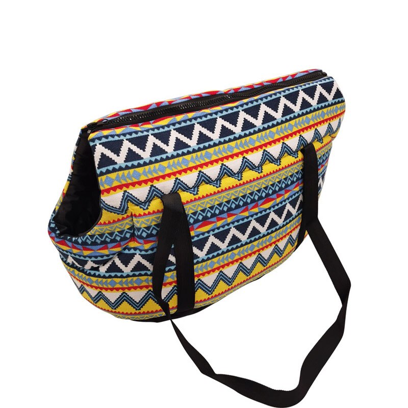 Sac à bandoulière de transport pour chien, sacoche de voyage pour animal de compagnie, pour chien, chat, chiot, Chihuahua, carlin, petit chien, S/L: Stripe / 55x26x27cm