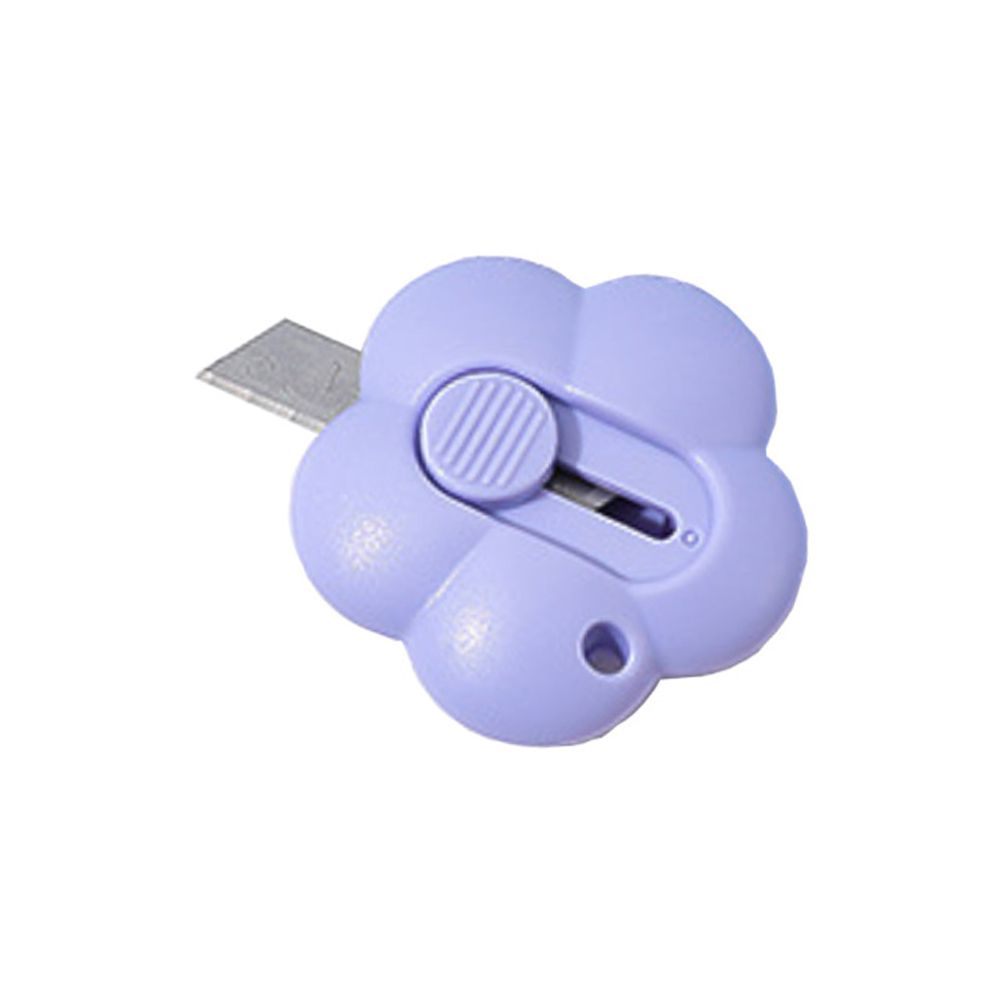 1/2PCS Mini Cloud Utility Knife Cutter Cutting Letter Envelope Opener Mail Knife Retractable Utility Knife School Office Supply: A-purple(1PC)