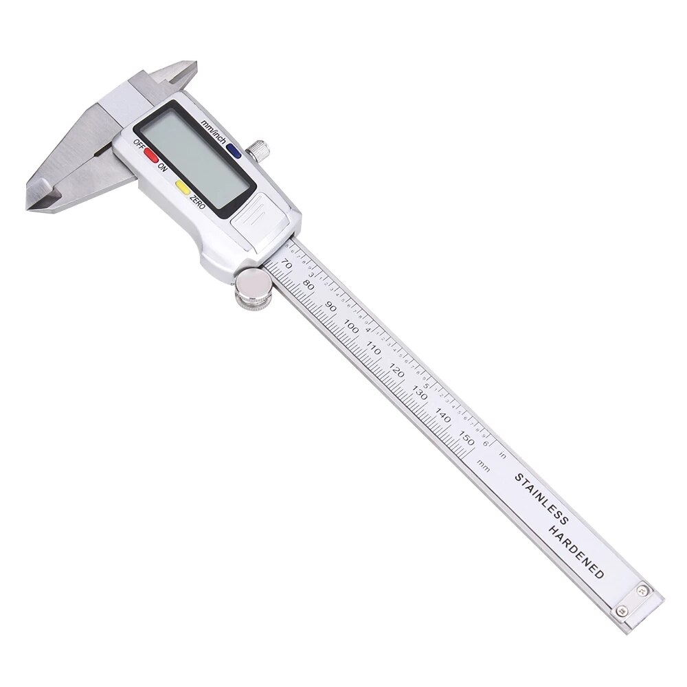 Vernier Digital de acero inoxidable, calibres de micrómetros, 6 ", 150mm, herramienta de medición de paquimetro