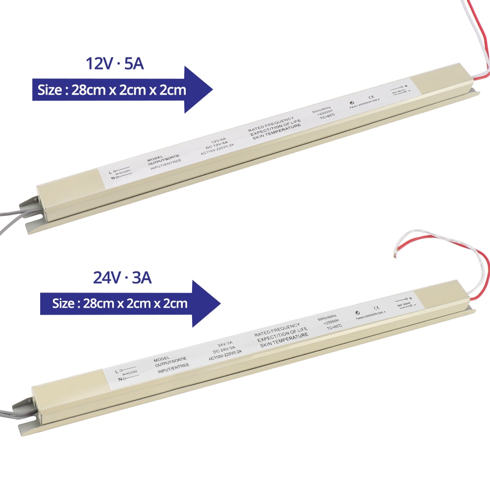 DC12V 1.5A 2A 3A 4A 5A LED Driver AC110V ~ 220V Ultra dunne LED Voeding Verlichting Transformator voor slanke Reclame Lichtbak