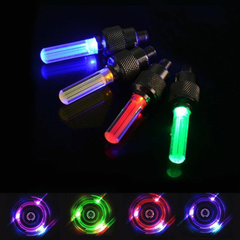 2pcs Motorcycle LED Wheel Lights Tire Valve Cap Covers For Car Mountain Bike Bicycle Wheel Motorcycle Styling For Shipper