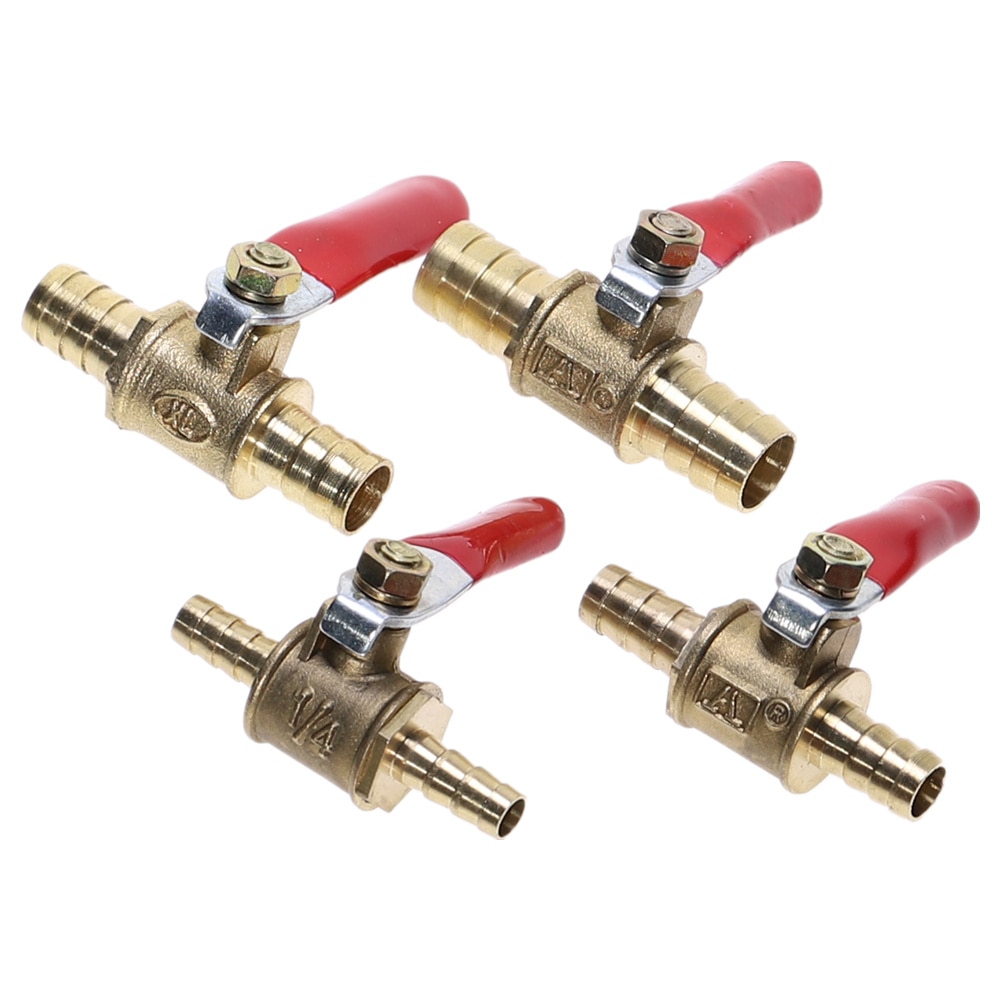 6mm-12mm slange modhager inline messing vand olie luft gas brændstof linje afspærring kugleventil rørfittings