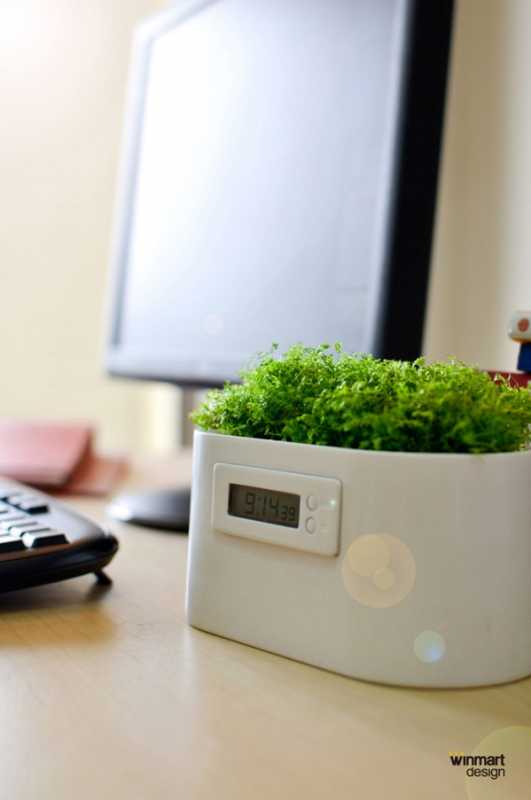 Plant Klok-Mini Power Station-Bloempot Vorm Klok