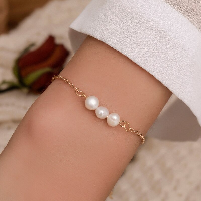 Armbinde für Frauen Simulierte Perlen Schmuck Dame Handgelenk Zubehör Dekor Ornament TY66