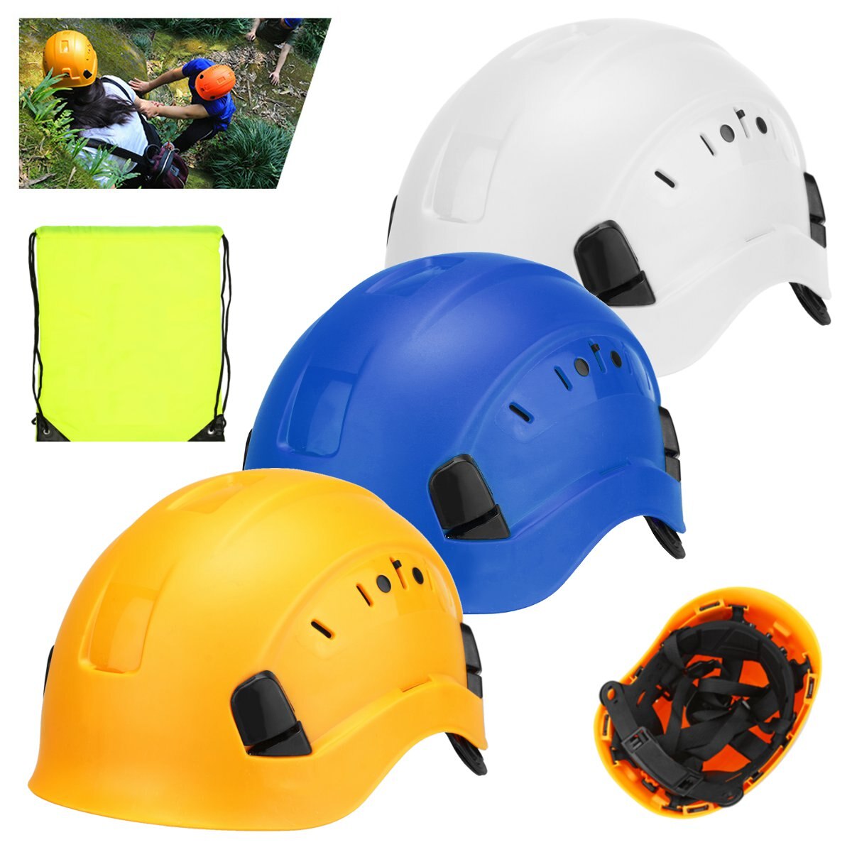 Abs Veiligheidshelm Bouw Klimmen Steeplejack Werknemer Beschermende Helm Helm Cap Outdoor Werkplek Supplies