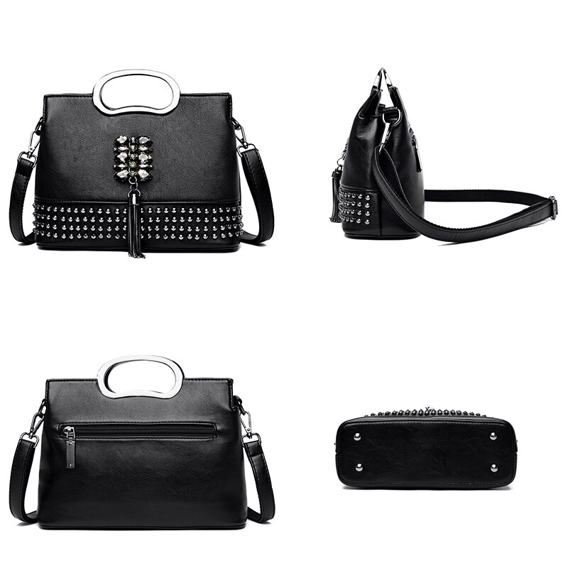 Luxe handtassen en tassen schoudertassen voor vrouwen handtassen met ketting en kwastjes crossbody tas