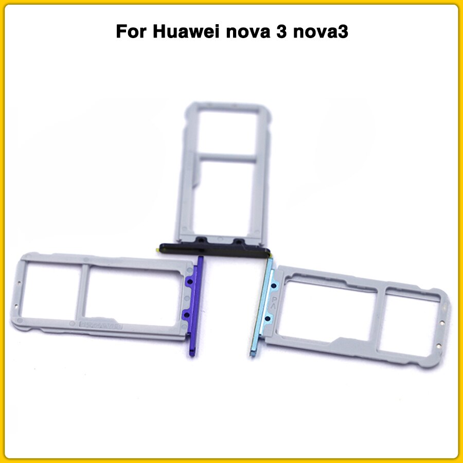 Nova3 Sim-kaart Slot Vervangen Voor Huawei Nova 3 Sim Micro Sd Card Tray Slot Socket Reparatie Deel Met kaart Pin
