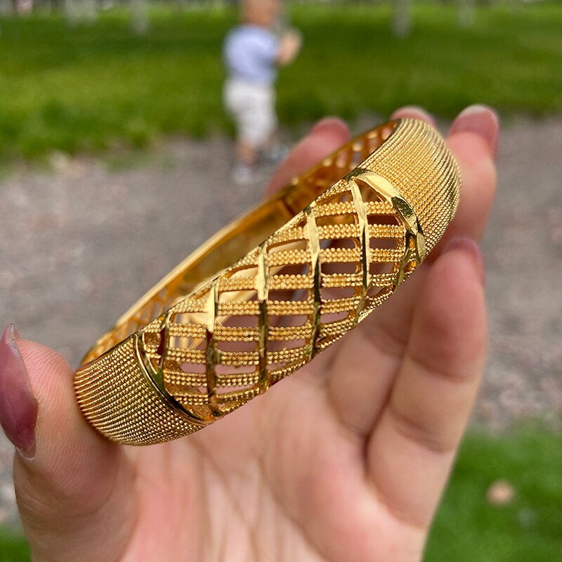1Pcs Ethiopische Gouden Armband En Armbanden Voor Vrouwen/Mannen Gouden Kleur Dubai Armbanden Afrika Hand Chain Sieraden Ethiopische/Arabische