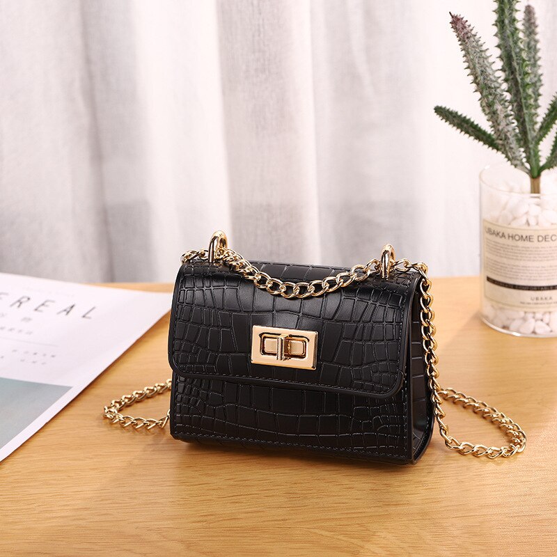 Mini bolso de gelatina de cuero para mujer, cartera de mano con perlas para , monedero,: black