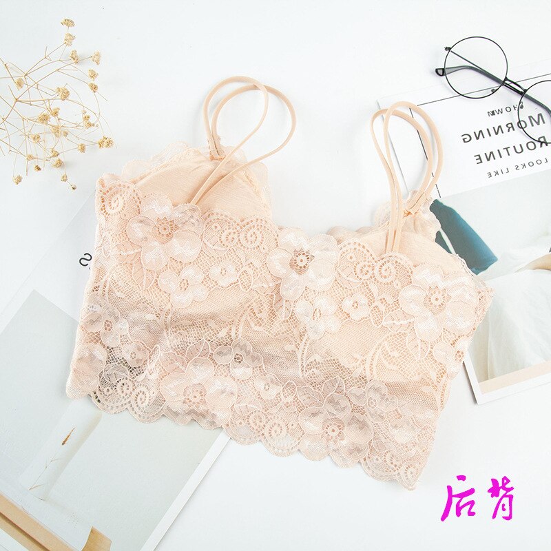 1pc/ parti børn bh'er til piger blonde undertøj teenager undertøj pubertet lille sexet teenager: Beige / 15
