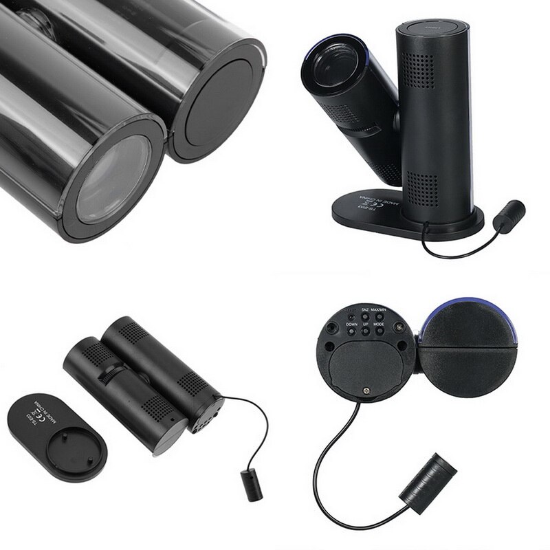 360 rotating Thermometer Hygrometer Gauge Indicator Indoor alarm projection clock Multifunctional clock Alarm clock LED