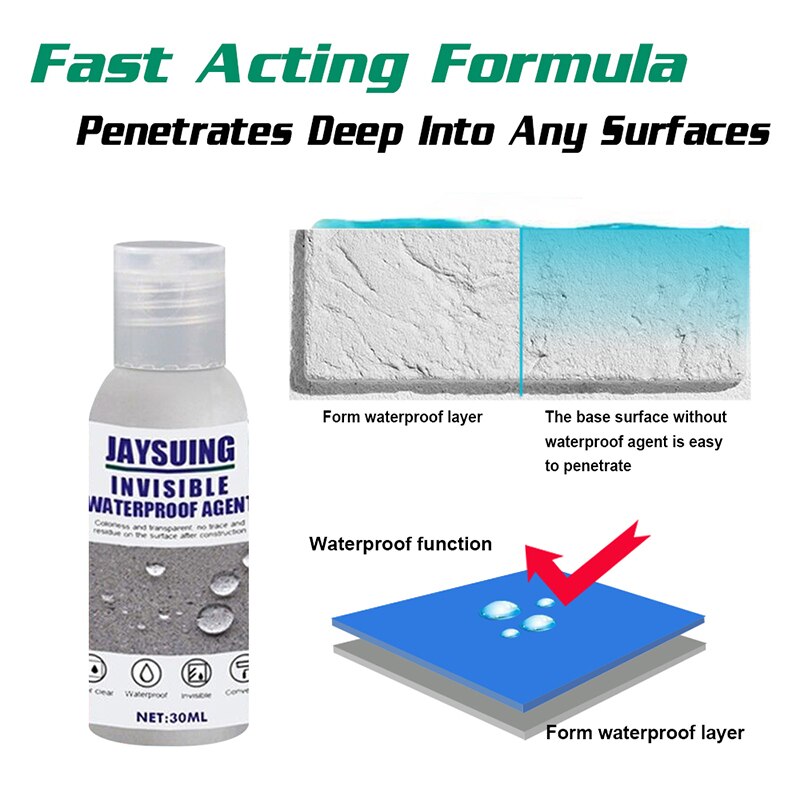 30ml Roof Bathroom Leak-proof Artifact Waterproof Coating Glue Spray Home Penetrating Seepage Wall Spray Waterproof Sealant Glue