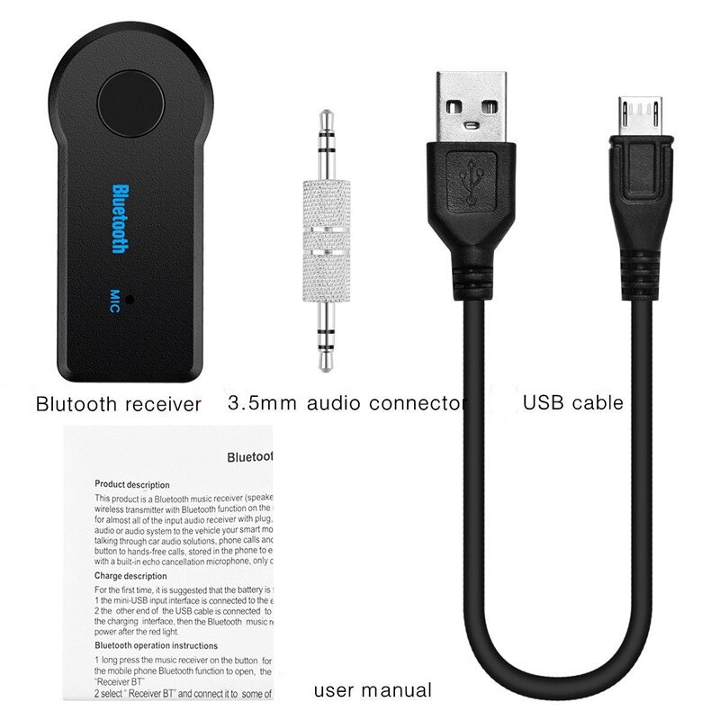 Wireless Bluetooth Receiver Transmitter Adapter 3.5mm Jack For Car Music Audio Aux A2dp For Headphone Reciever Handsfree