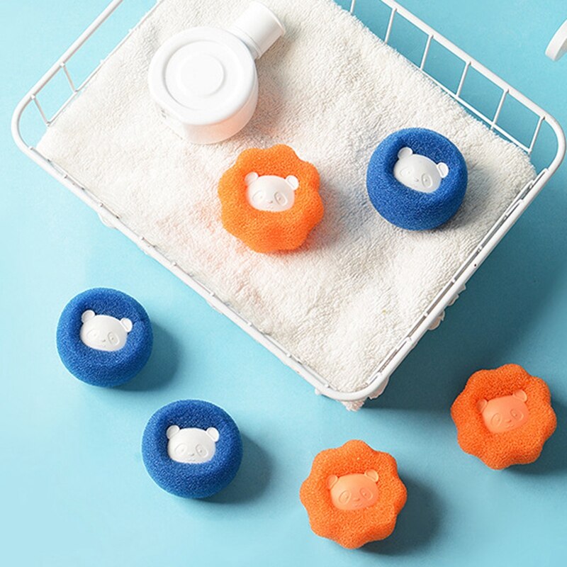 Bolas de depilación para la colada, recogedor de pelusas para lavadora, depilación reutilizable, bolas de limpieza con forma de Animal, 3 unids/lote