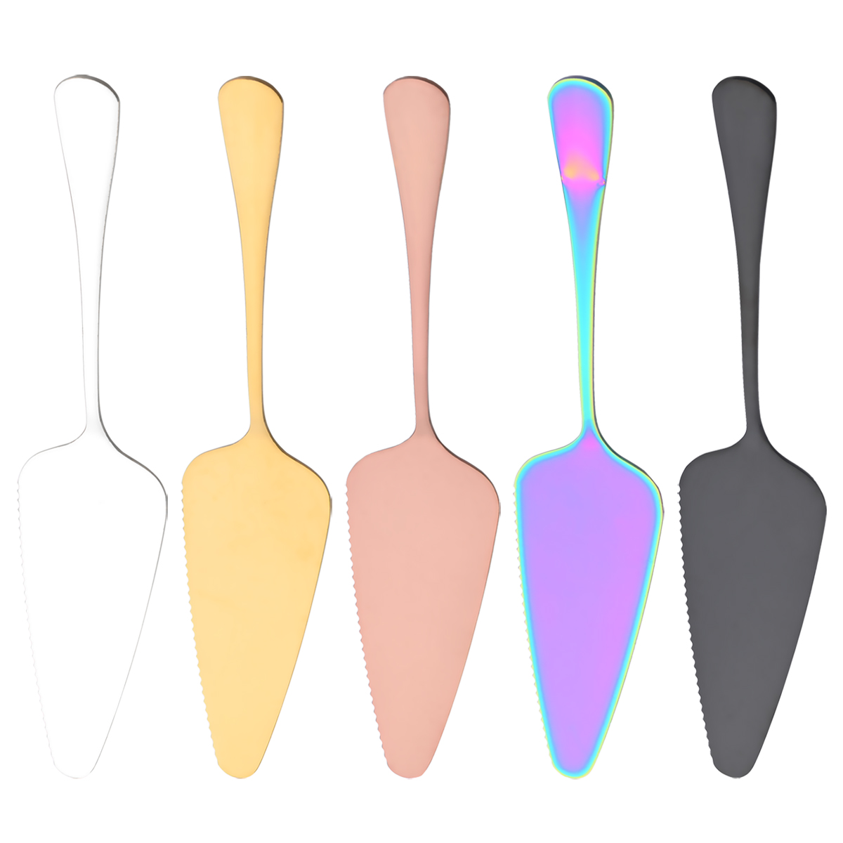 Gold Triangle Pizza Spatula Set Stainless Steel Toothed Cake Spatula Cheese Spatula Cake Spatula Baking Kitchen Accessories Tool