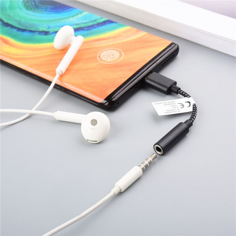 Original Motorola Type C 3.5 Jack Earphone Audio Cable USB C to 3.5mm AUX Headphones Adapter For Moto Edge S Pro Z Z3 Razr S21+
