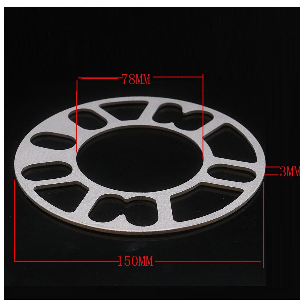 2pcs 3mm/5mm/8mm/10mm Car Aluminum Alloy Wheel Spacer Shims Plate For 4 Hole Wheel Hub 4X98 4X100 4X108 4X114 Car Accessaries: 3MM