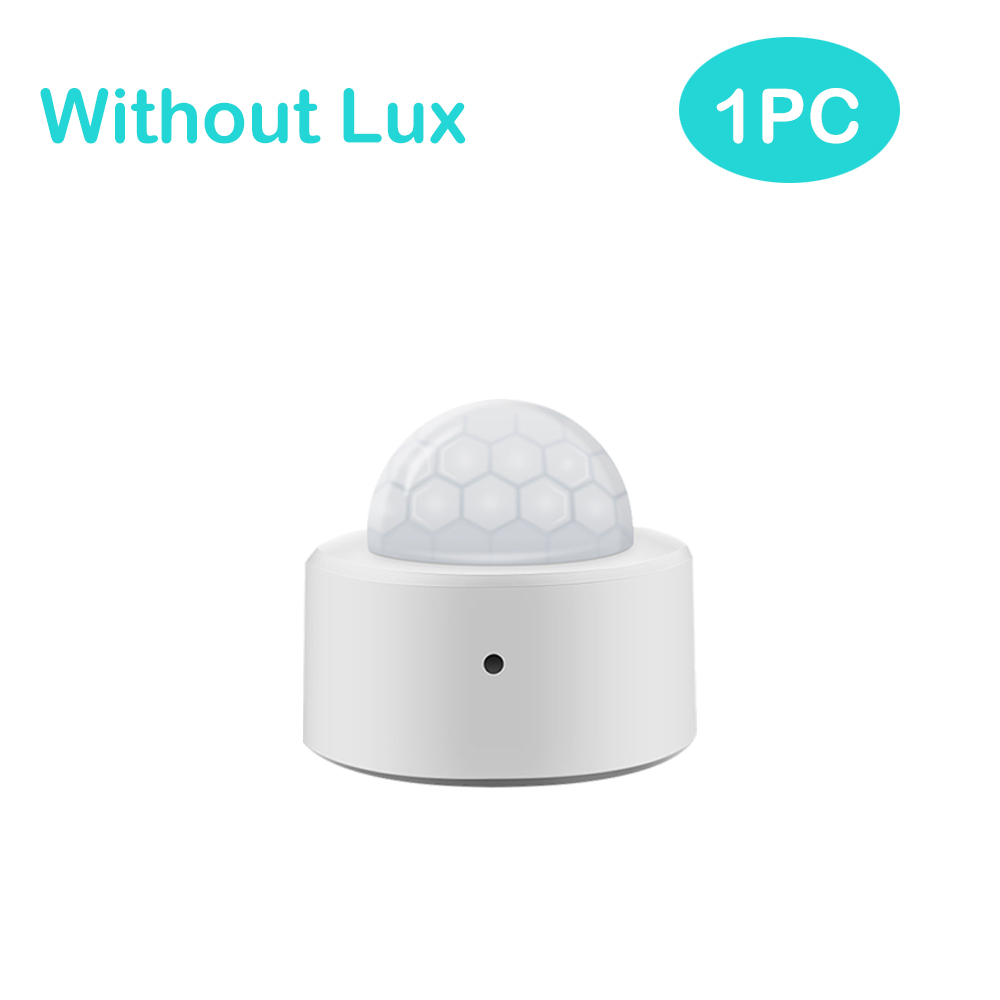 Tuya 2 in 1 Zigbee Mini Pir-bewegungsmelder + Helle Lux Licht passiv Infrarot Sicherheit Einbrecher Alarm Sensor: ohne Lux 1pc
