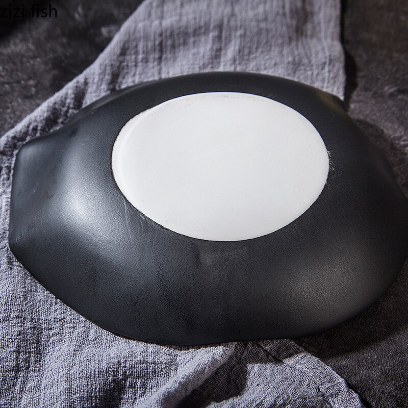 Ceramic Pasta Steak Plates Dinner Dish Shaped Tableware Salad Plate Snack Desserts Tray Hotel Restaurant Vegetable Dish