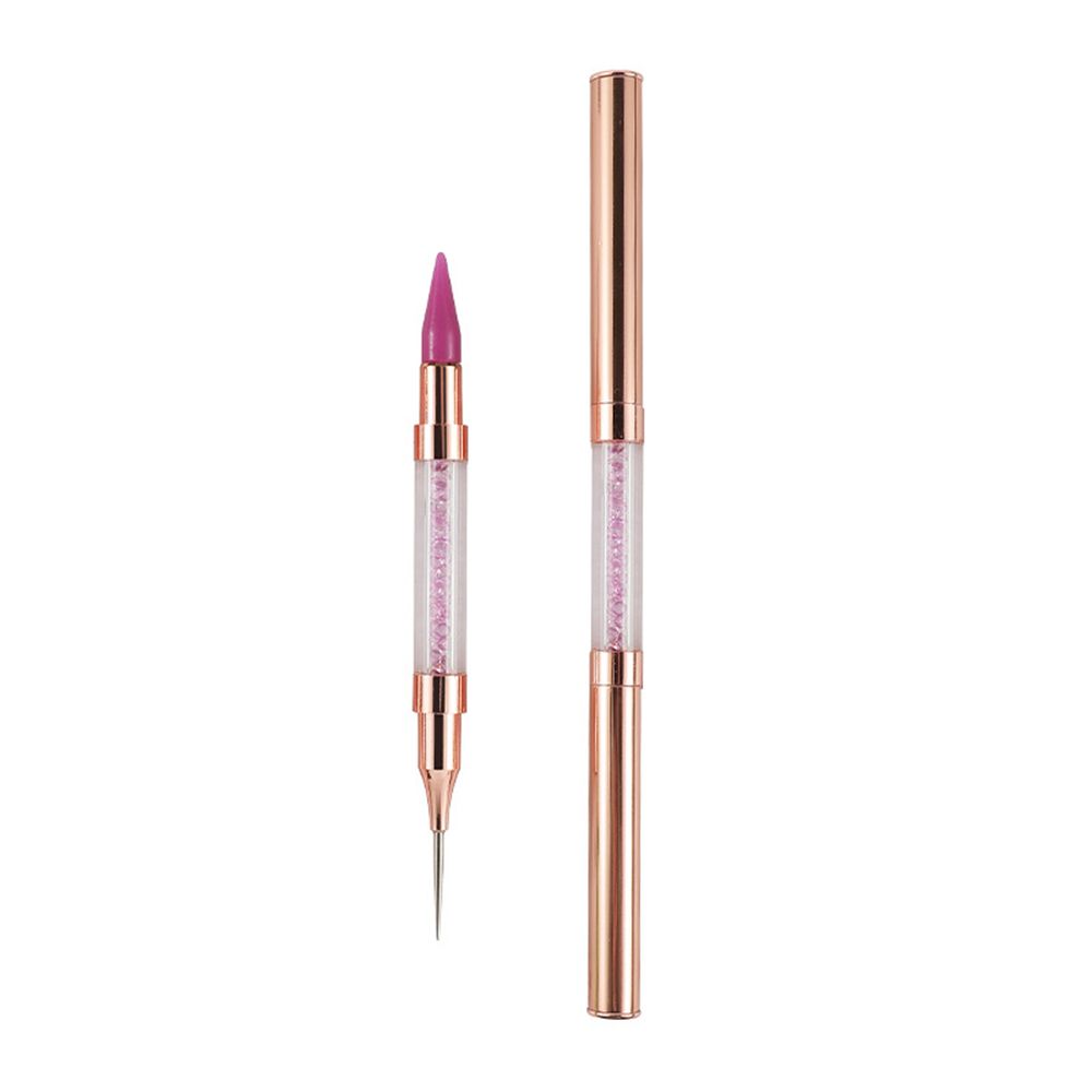 Dual-ended Nail Art Dotting Pen Crayons Stippling Point Drill Pen Acrylic Self-Adhesive Rhinestone Picker Wax Manicure Tools: E