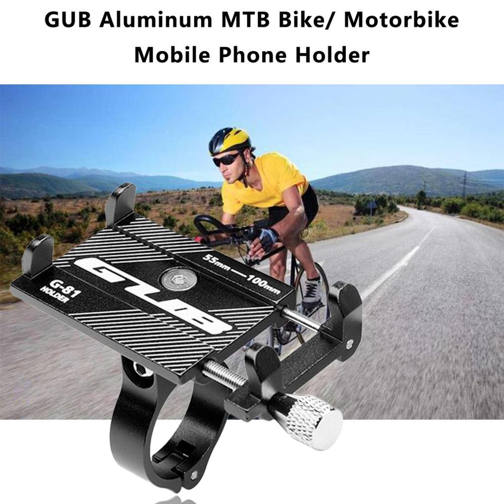 GUB Aluminum Bicycle Phone Holder Universal Bike Motorcycle Handlebar Clip Stand Mount Cell Phone Holder Bracket