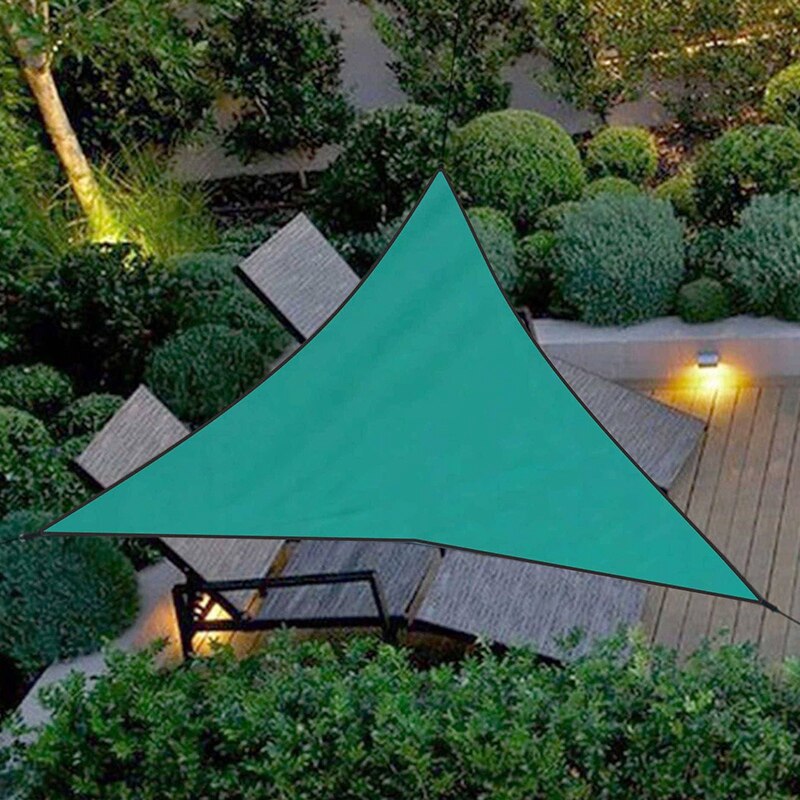 3X3X Waterproof Triple-cornered Sun Shelter Awning Parasol Outdoor Canopy Garden Patio Shade Sail Cloth: Green