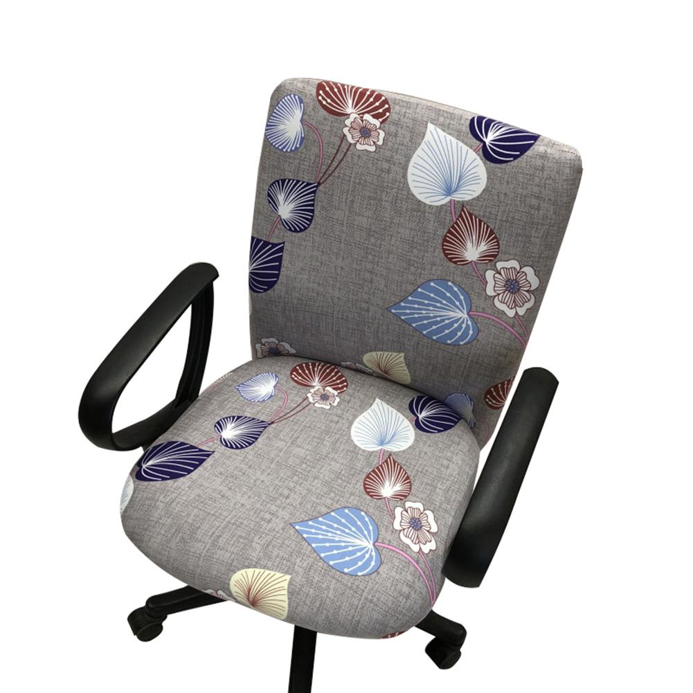 Kantoor Computer Roterende Stoel Cover Gedrukt Elastische Covers Stretch Seat Case Afneembare Wasbare Internet Cafe Stoelen Silpcover