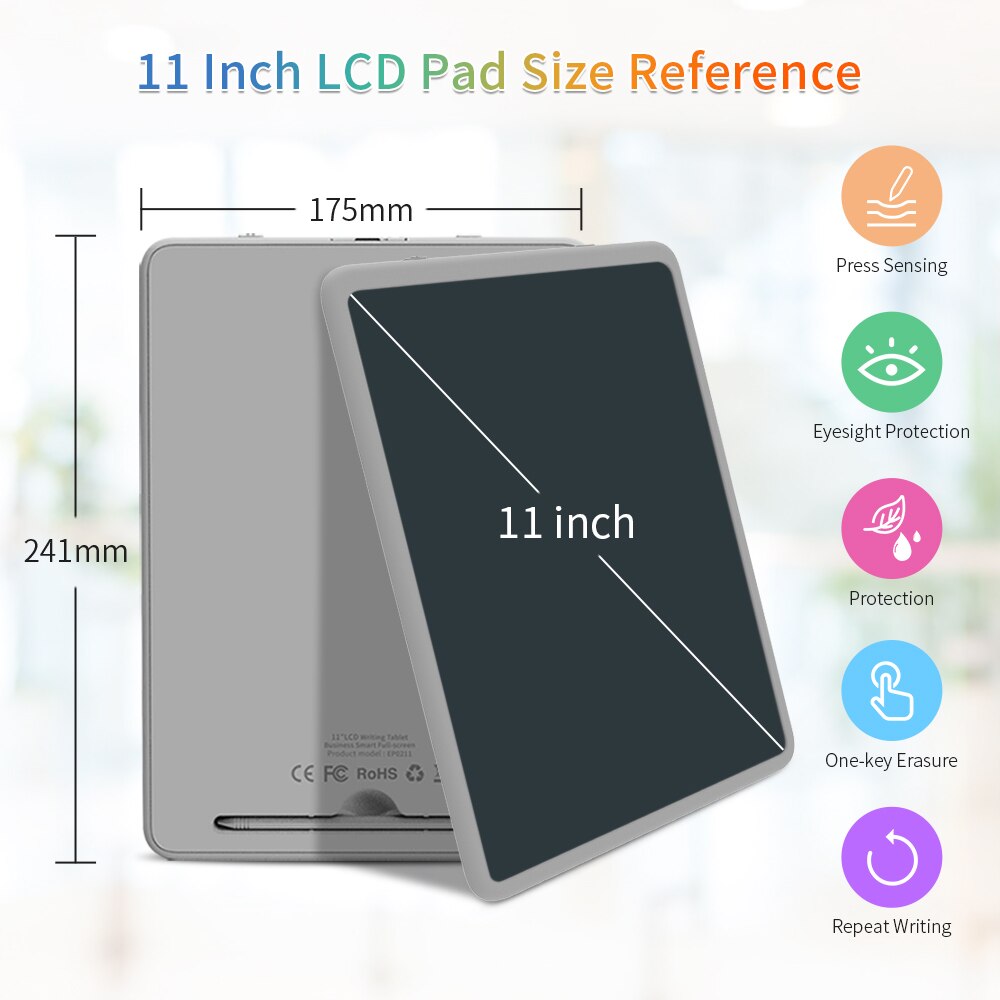 Enotepad 11 Inch LCD color screen drawing Tablet Reuse for business negotiation notes calculations drawing tablettes tactiles