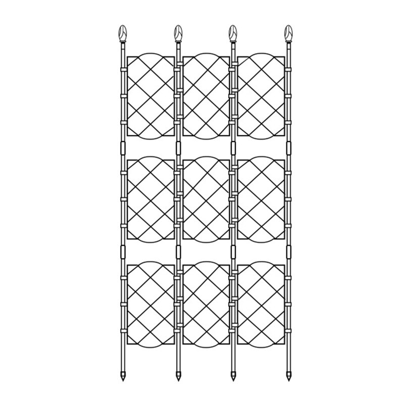 Traliccio da giardino per piante rampicanti ferro antiruggine viti in vaso verzura fiori da giardino terrazza griglie metalliche griglia per 50LB