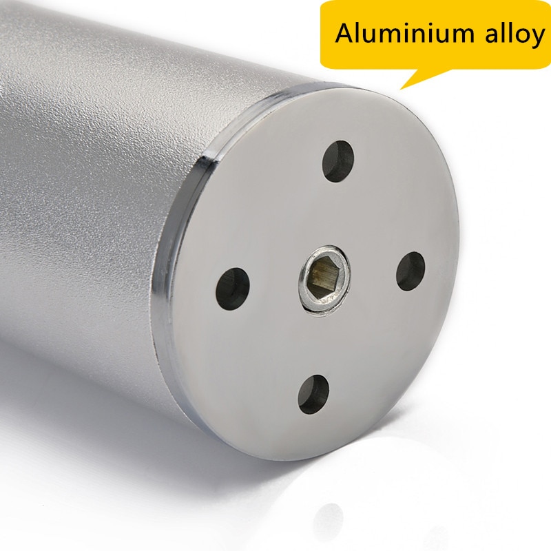 1pc 6cm-30cm möbelben höga skåpben i aluminiumlegering soffben med silikonbas höjdjusterbar 0.5cm