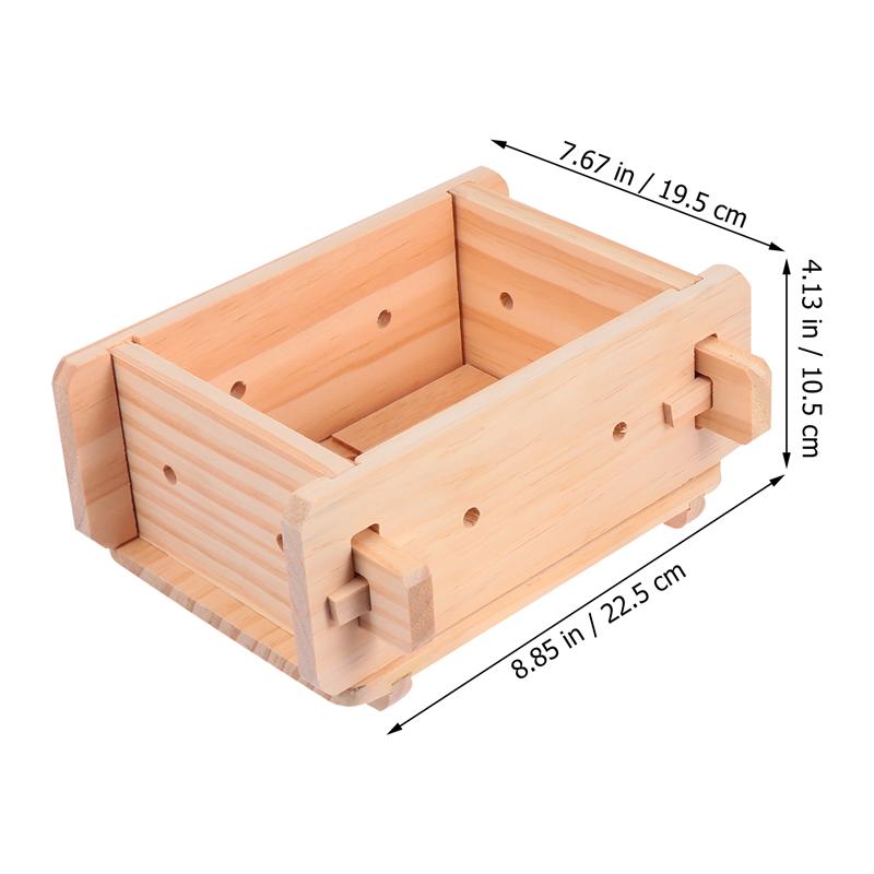 1 ensemble en bois Tofu moule maison Tofu Maker presse moule Tofu presseur égouttoir cuisine outils Gadgets accessoires de cuisine 16*12*9cm