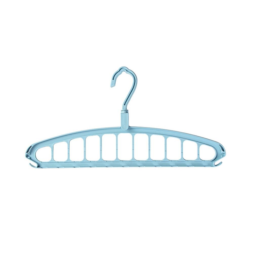 Multi-port Support Circle Clothes Hangers Clothes Drying Racks Multifunction Plastic Scarf Clothes Hanger Storage Rack: sky blue -C