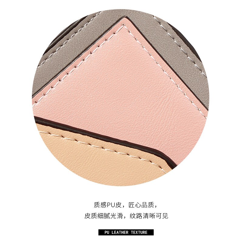 XZP 2019 Annata Breve Della Moneta Delle Signore Della Borsa dell'UNITÀ di ELABORAZIONE di Cuoio Cuciture Coreano Fibbia Della Carta Multifunzione Cornici e articoli da esposizione mini Portafoglio