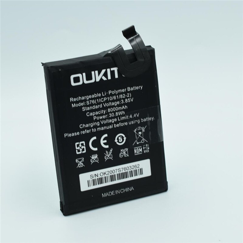 production date for OUKITEL WP7 battery 5000mAh Long standby time High capacity for OUKITEL S76 battery