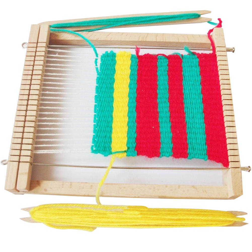 Wooden Loom Knitting Machine Weaving Loom Frame DIY Knitted Toys Wool Weaving Loom Handcraft Household Wooden Knitting Machine