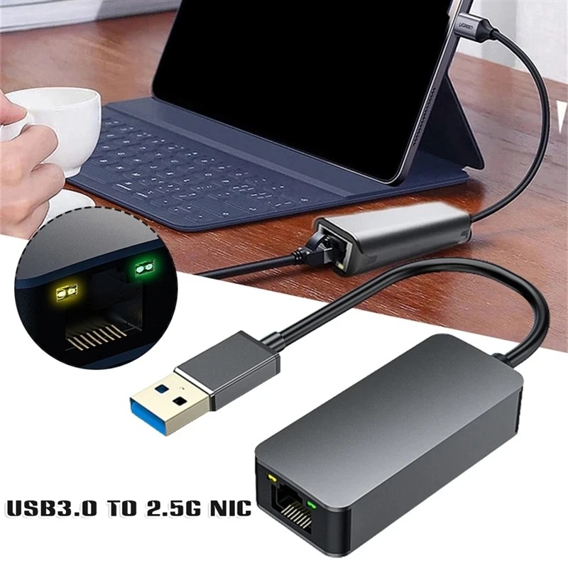 2500Mbps USB 3.0 Bedrade USB Type C Naar Rj45 Lan Ethernet Adapter RTL8156 Netwerkkaart voor PC Macbook Windows Laptop